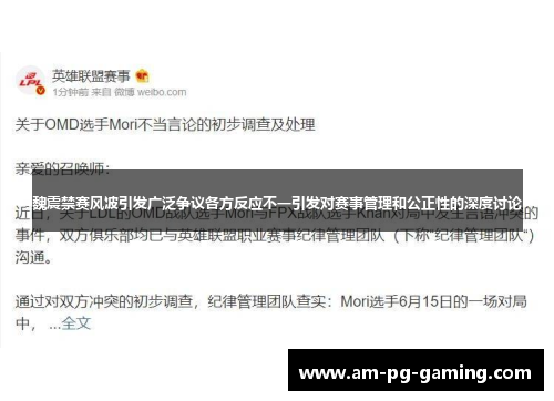 魏震禁赛风波引发广泛争议各方反应不一引发对赛事管理和公正性的深度讨论 魏震禁赛风波引发广泛争议各方反应不一引发对赛事管理和公正性的深度讨论